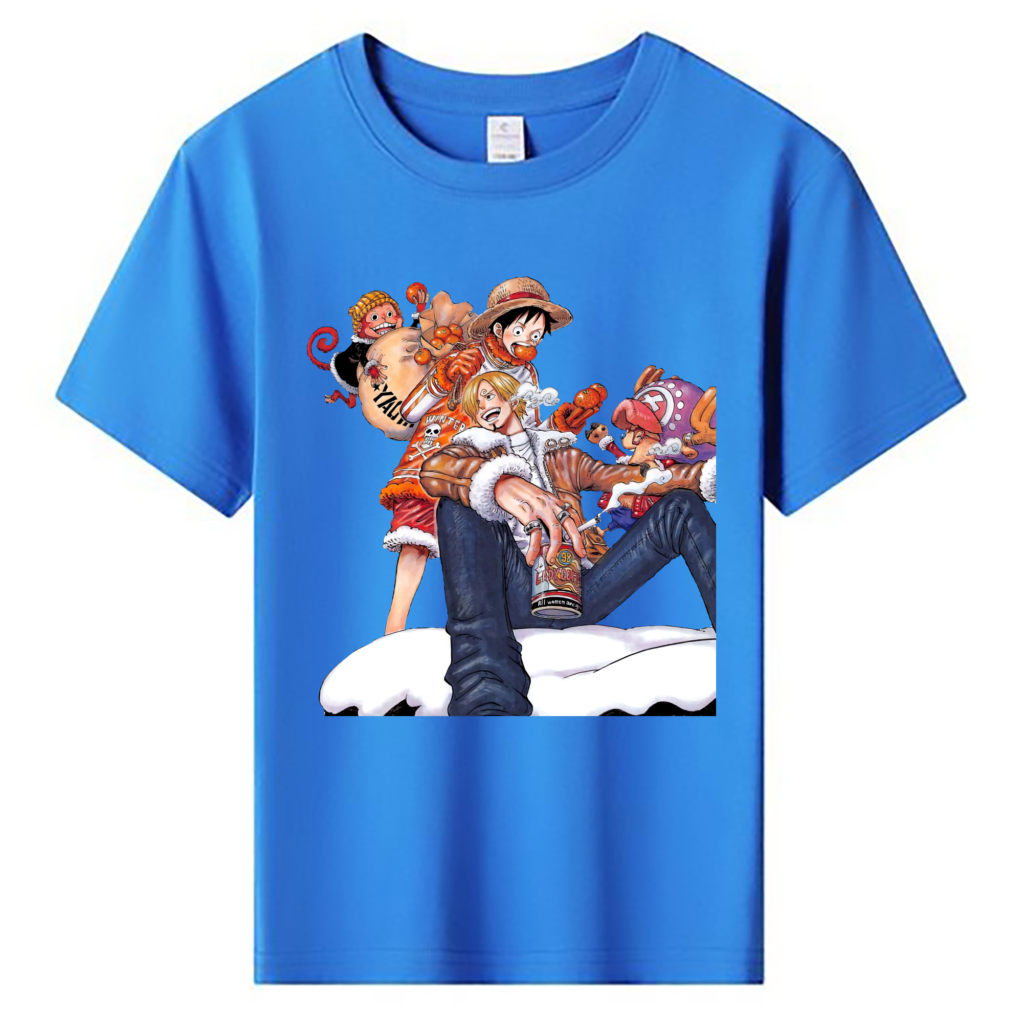 （画像用） ワンピース サンジ ONE PIECE Sanji 綿100％キッズTシャツ（フロントプリント）